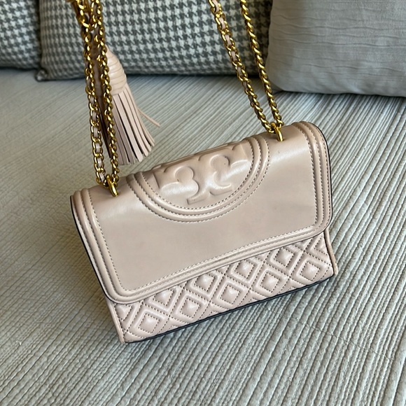 Tory Burch Blush Nude Crossbody Purse - Dust-bag Included - Picture 1 of 5